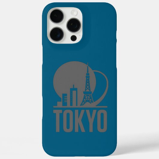 Tokyo Skyline Circle Design Case-Mate iPhone Hülle (Rückseite)