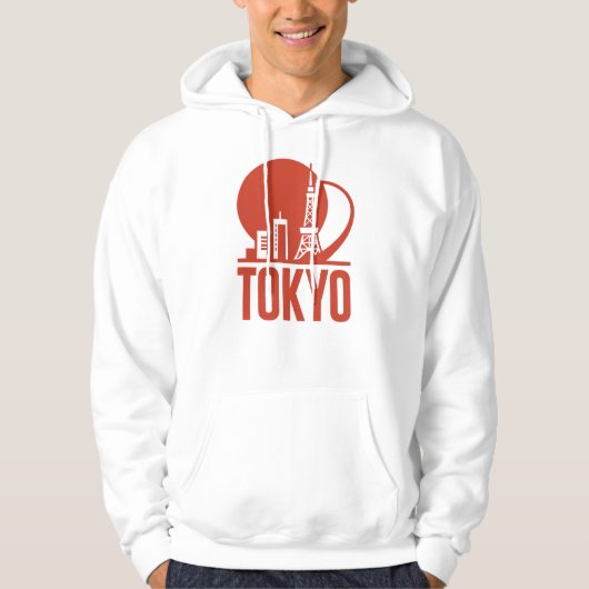 Tokyo Skyline Circle Design Hoodie (Vorderseite)