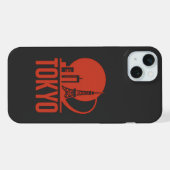 Tokyo Skyline Circle Design iPhone Hülle (Rückseite (Horizontal))