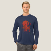 Tokyo Skyline Circle Design Tri-Blend Shirt (Volle Vorderseite)