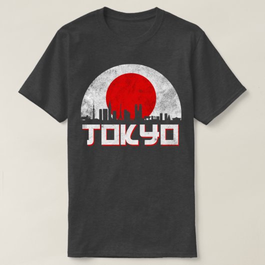 Tokyo Skyline Japan Flag T-Shirt (Design vorne)