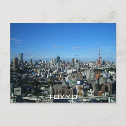 Tokyo Skyline Postkarte (Vorderseite)