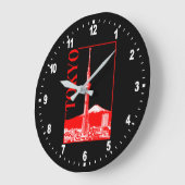 Tokyo - SkyTree Große Wanduhr (Winkel)