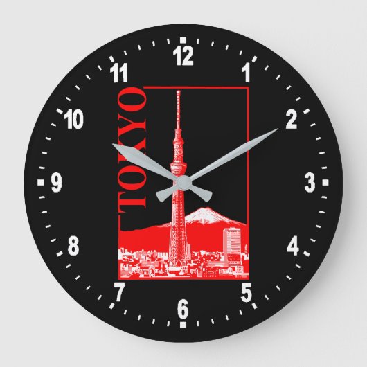 Tokyo - SkyTree Große Wanduhr (Vorderseite)