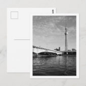 Tokyo Skytree im Sumida-Fluss Postkarte (Vorne/Hinten)