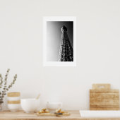 Tokyo Skytree (schwarz-weiß) Poster (Küche)