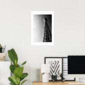 Tokyo Skytree (schwarz-weiß) Poster (Heimbüro)