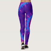 Tokyo-Sonnenuntergang NeonBlacklight RaveMandala Leggings (Rückseite)