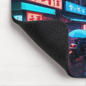 Tokyo Street at Night LoFi Art Mousepad (Ecke)