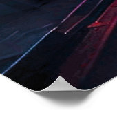 Tokyo Street at Night LoFi Art Poster (Ecke)