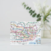 Tokyo Subway Map Postkarte (Stehend Vorderseite)