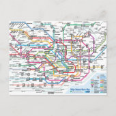 Tokyo Subway Map Postkarte (Vorderseite)