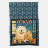 TOKYO SUSHI DATE NIGHT Art Muse -Chow Geschirrtuch (Vertikal)