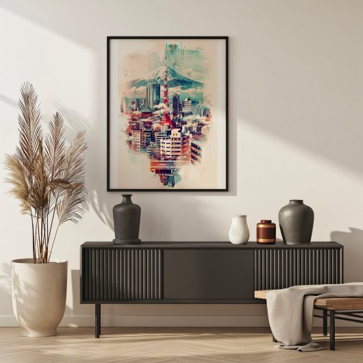 Tokyo Symphony: Tokyo Tower, Skytree and Mont Fuji Poster