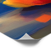 Tokyo Teddy Neon Skyline Night Reflection Poster (Ecke)