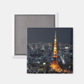 Tokyo Tower by Night: Magnet (Vorderseite/Rückseite)