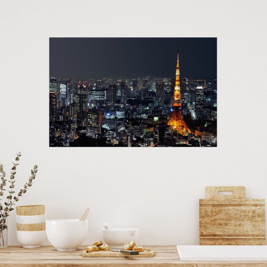 Tokyo Tower by Night: Poster (Küche)