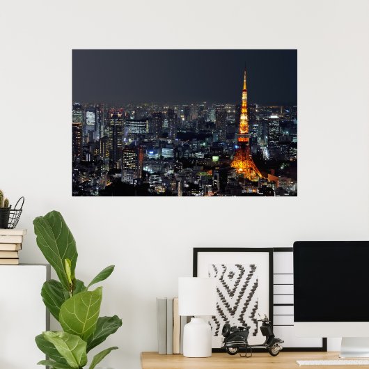Tokyo Tower by Night: Poster (Heimbüro)