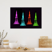 Tokyo Tower Collage Poster (Küche)