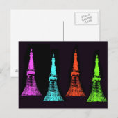 Tokyo Tower Collage Postkarte (Vorne/Hinten)