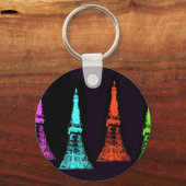 Tokyo Tower Collage Schlüsselanhänger (Vorderseite)
