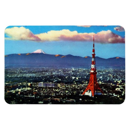 Tokyo Tower & Fuji (1960) Magnet (Horizontal)