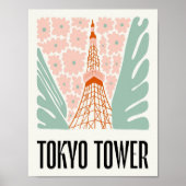 Tokyo Tower Japan abstrakte Reise Poster (Vorne)