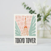Tokyo Tower Japan abstrakte Reise Postkarte (Stehend Vorderseite)