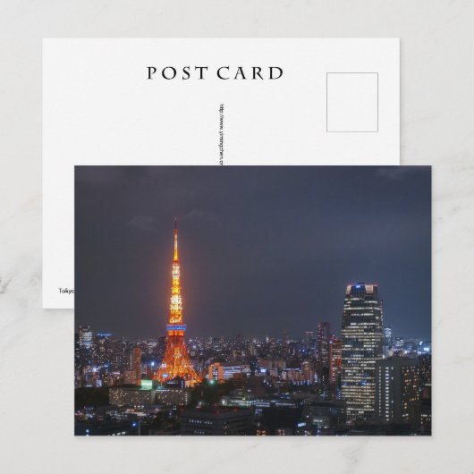 Tokyo Tower Postkarte (Vorne/Hinten)