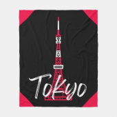Tokyo Tower Sketch von Minato, Tokio, Japan Fleecedecke (Vorderseite)