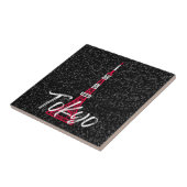 Tokyo Tower Sketch von Minato, Tokio, Japan Fliese (Seite)