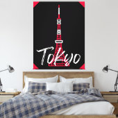 Tokyo Tower Sketch von Minato, Tokio, Japan Leinwanddruck (Insitu (Schlafzimmer))