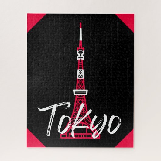 Tokyo Tower Sketch von Minato, Tokio, Japan Puzzle (Vertikal)