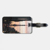 Tokyo Tower Sunrise 東 タ ワ 日 出 京 Gepäckanhänger (Rückseite horizontal)