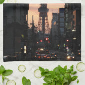 Tokyo Tower Sunrise 東 タ ワ 日 出 京 Geschirrtuch (Gefaltet)