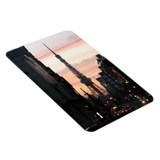 Tokyo Tower Sunrise 東 タ ワ 日 出 京 Magnet (Rechte Seite)