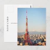 Tokyo Tower und Fujisan Postkarte (Vorne/Hinten)
