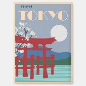 Tokyo Travel Poster Magnet (Vorderseite)