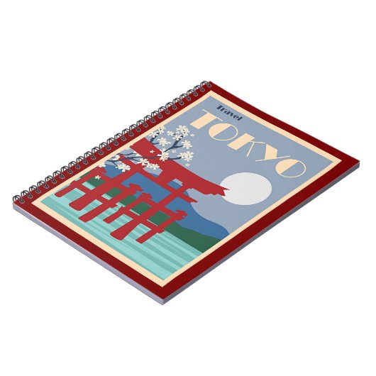 Tokyo Travel Poster Notizblock (Linke Seite)