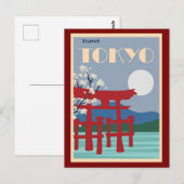 Tokyo Travel Poster Postkarte (Vorne/Hinten)