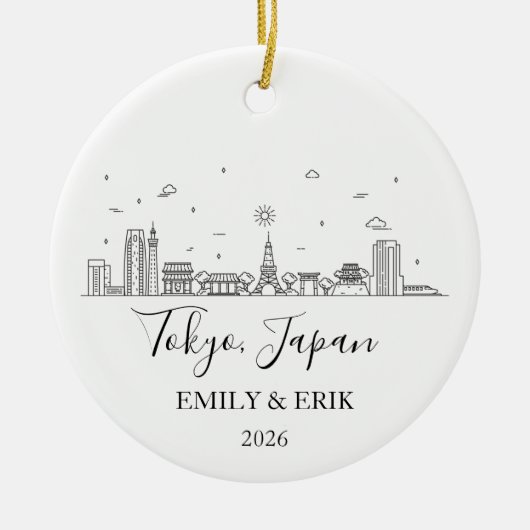 Tokyo Trip Ornament Engagement Honeymoon 2026  (Vorne)
