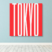 Tokyo Typografie Cooles Design Minimalistische Sta Leinwanddruck (Insitu (Holzboden))