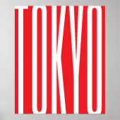 TOKYO Typografie Cooles Design Minimalistische Sta Poster (Vorne)