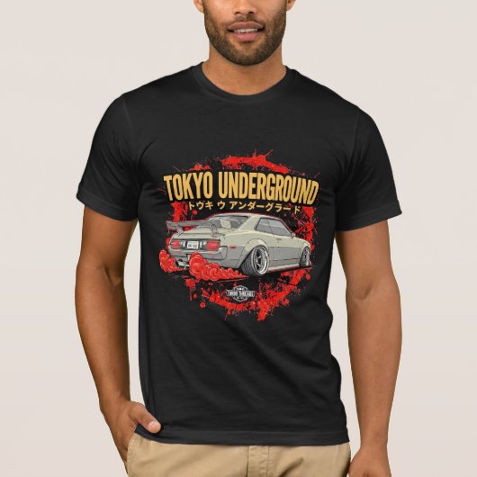 Tokyo Underground JDM Drift Car T-Shirt (Vorderseite)