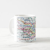 Tokyo-Untergrundbahn-Karten-Tasse Kaffeetasse (Vorderseite Links)