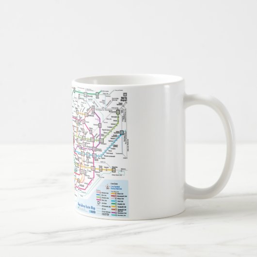 Tokyo-Untergrundbahn-Karten-Tasse Kaffeetasse (Rechts)