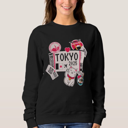 Tokyo Urlaub Flugticket Tokio 2025 Sweatshirt (Vorderseite)