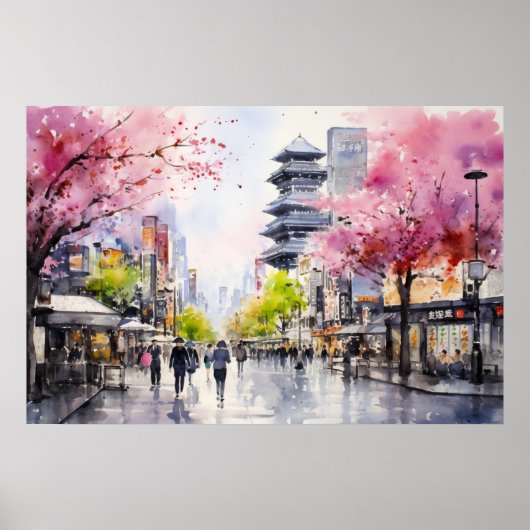 Tokyo Vibes - Städtische Kunst drucken Poster (Vorne)