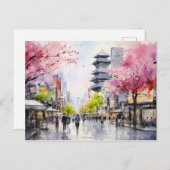 Tokyo Vibes - Städtische Kunst drucken Postkarte (Vorne/Hinten)
