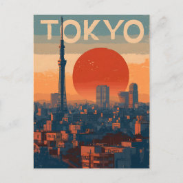 Tokyo vintage postkarte